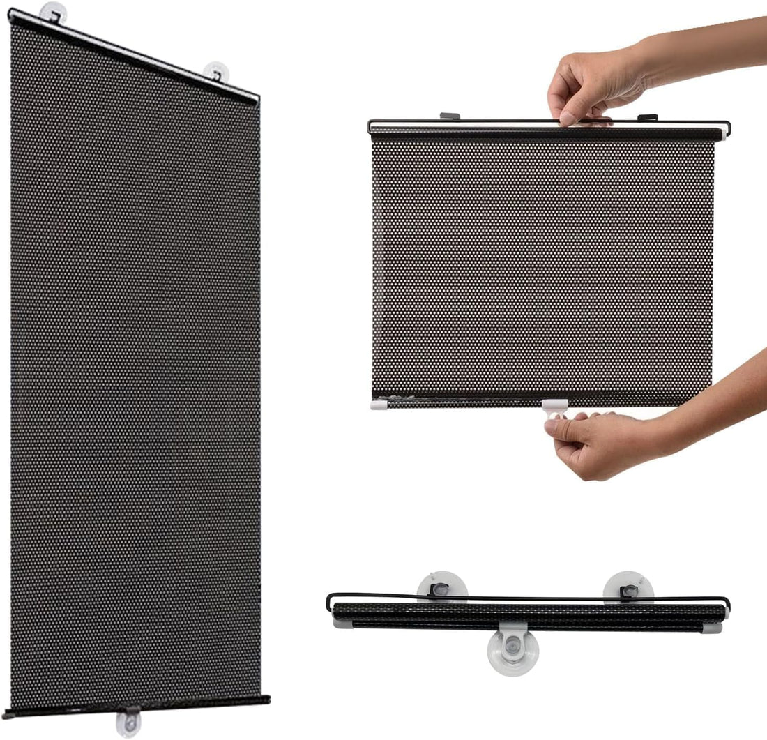 Blackout Curtain for Windows 58x125 cm, Removable Sun Blocking Shade, Easy Install Suction Cup Curtain, Privacy Thermal Cover for Bedroom Kitchen Bathroom and Vehicle Glass
