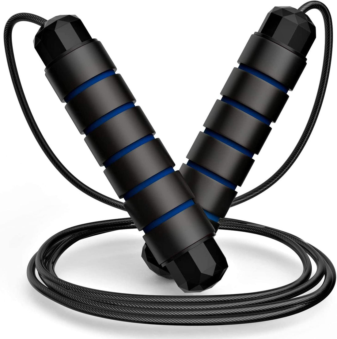 ASelected Skipping Rope - Jumping Rope Adjustable For Men Women Kids - Jump Rope For Exercise Fat burning Workout Home or Gym personal Training Rope Blue