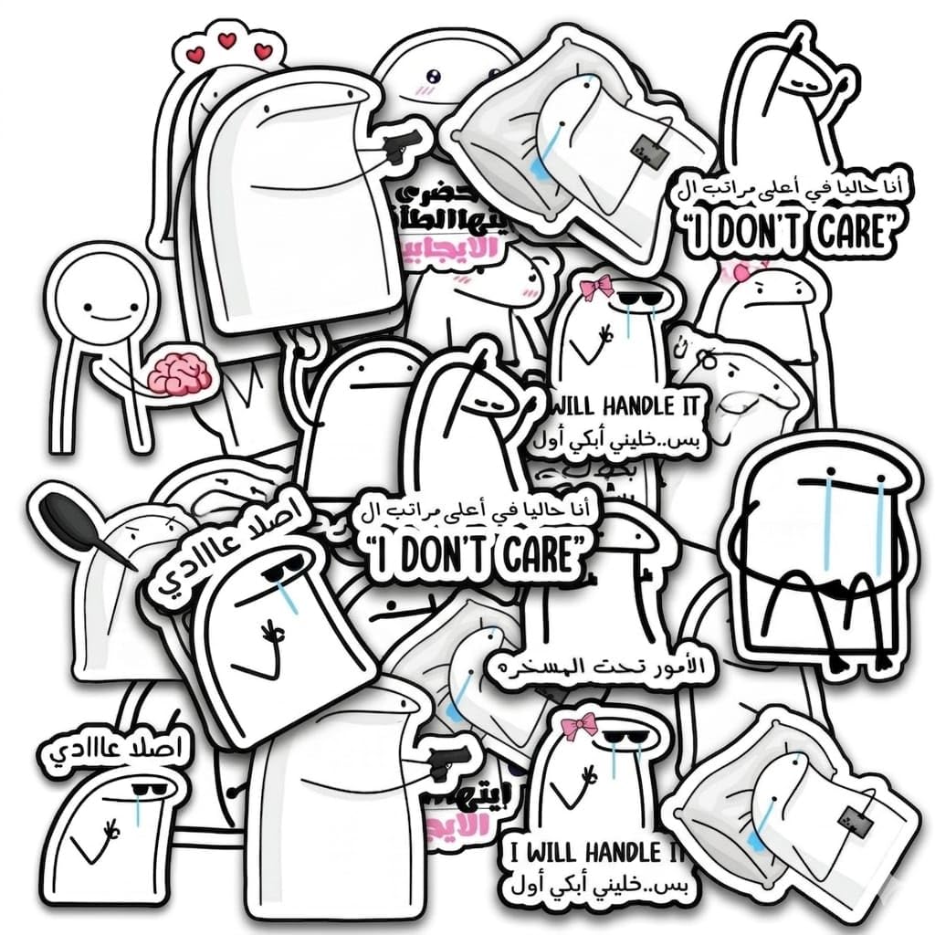 12PCS Funny Aesthetic Meme Stickers Pack – Waterproof Vinyl Laptop Stickers for Water Bottle, Phone, Notebook & Skateboard – Cool Random Trendy Stickers