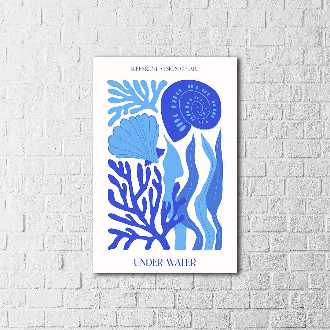 organic, and nautical Poster Wall Art - Premium Quality MDF GLossy print - poster for home and shop decor and office, bedroom and kitchen easy to install- 40x60 Cm (No frame)