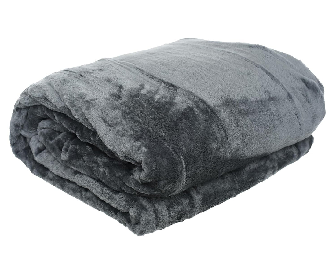 Miro Plush Heater, 220 cm × 240 cm Size, Gray
