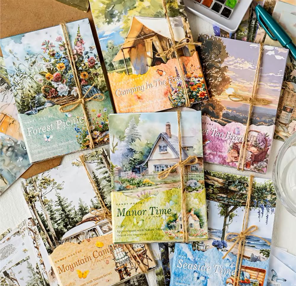 Appointment with Nature Series Vintage Plant Flower Landscaping Sticker Creative DIY Junk Journal Collage Scrapbook Stationery 30 pieces (style 6)