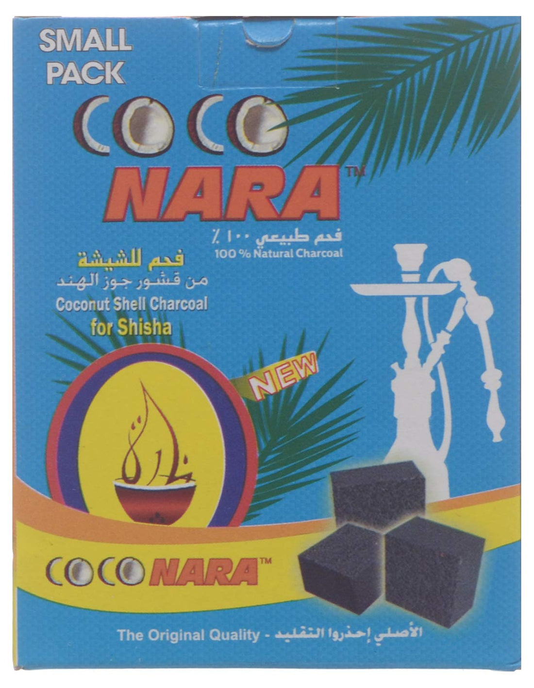 Coco Nara Hookah Charcoal 24 Cubes - Black