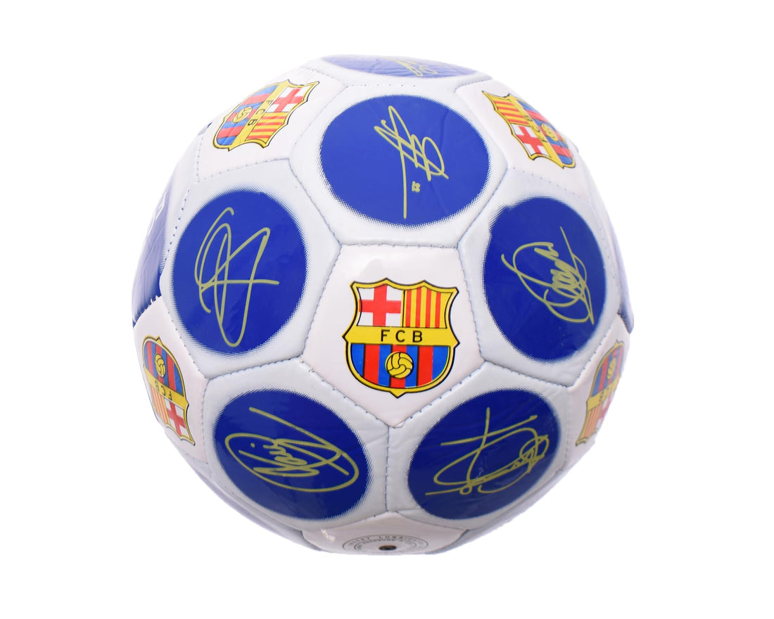 Generic Barcelona Club Shape Football, Size 5, Blue/White