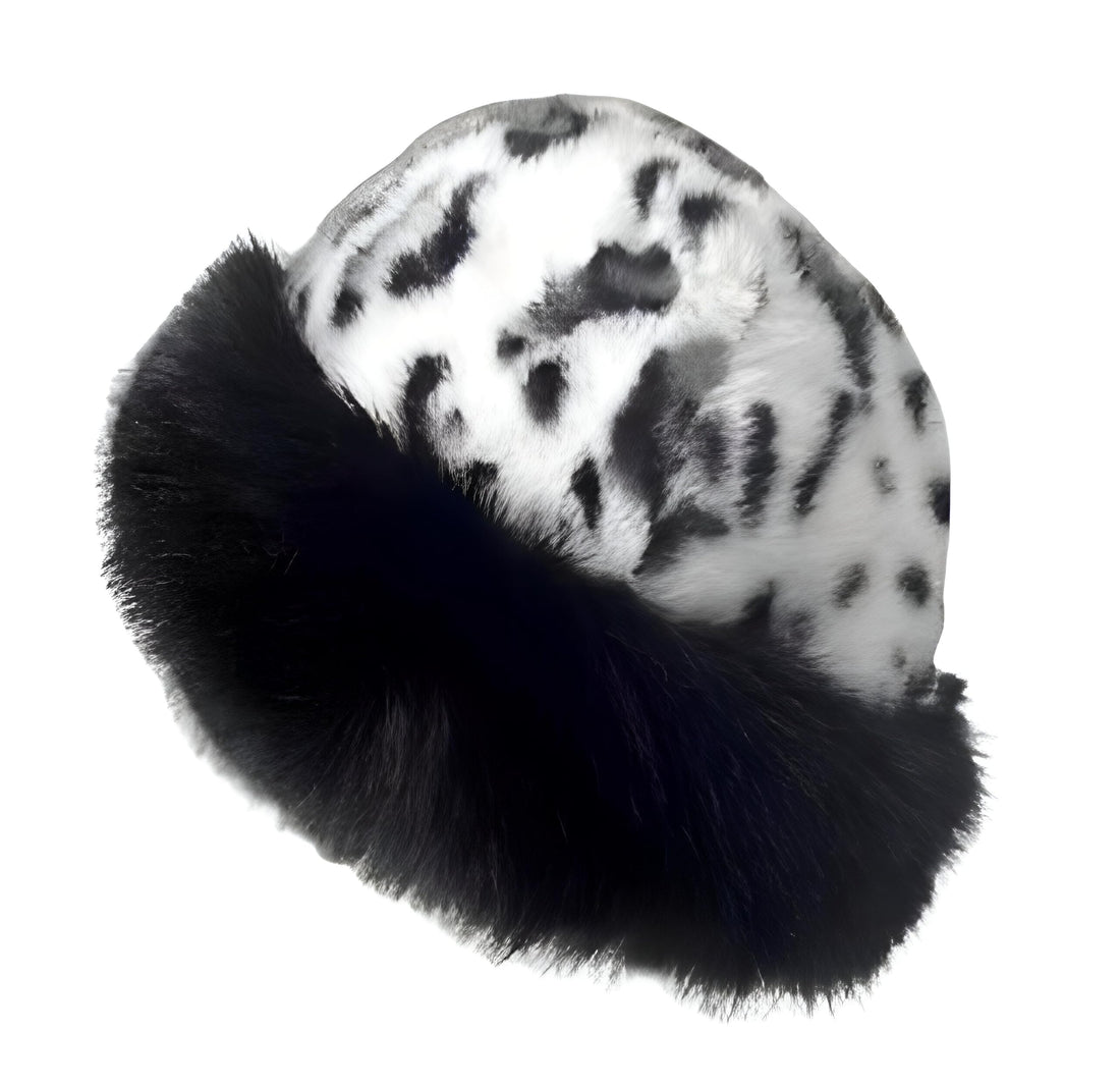 Coquette Fuzzy Beanie - Trendy Leopard Pattern Faux Fur Hat for Emo and Grunge Looks with Cheetah Style Fuzz