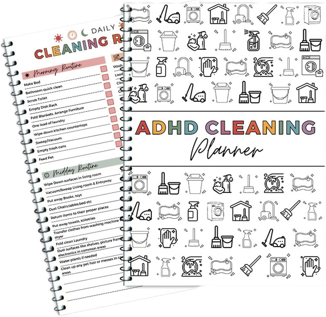GQ Cleaning Planner, Cleaning Schedule and Checklist Organizer, Daily Weekly Monthly Household Cleaning Planner, Chore Chart Notebook for Home, Family Cleaning Tasks, DIY Home Improvement, Editable Te