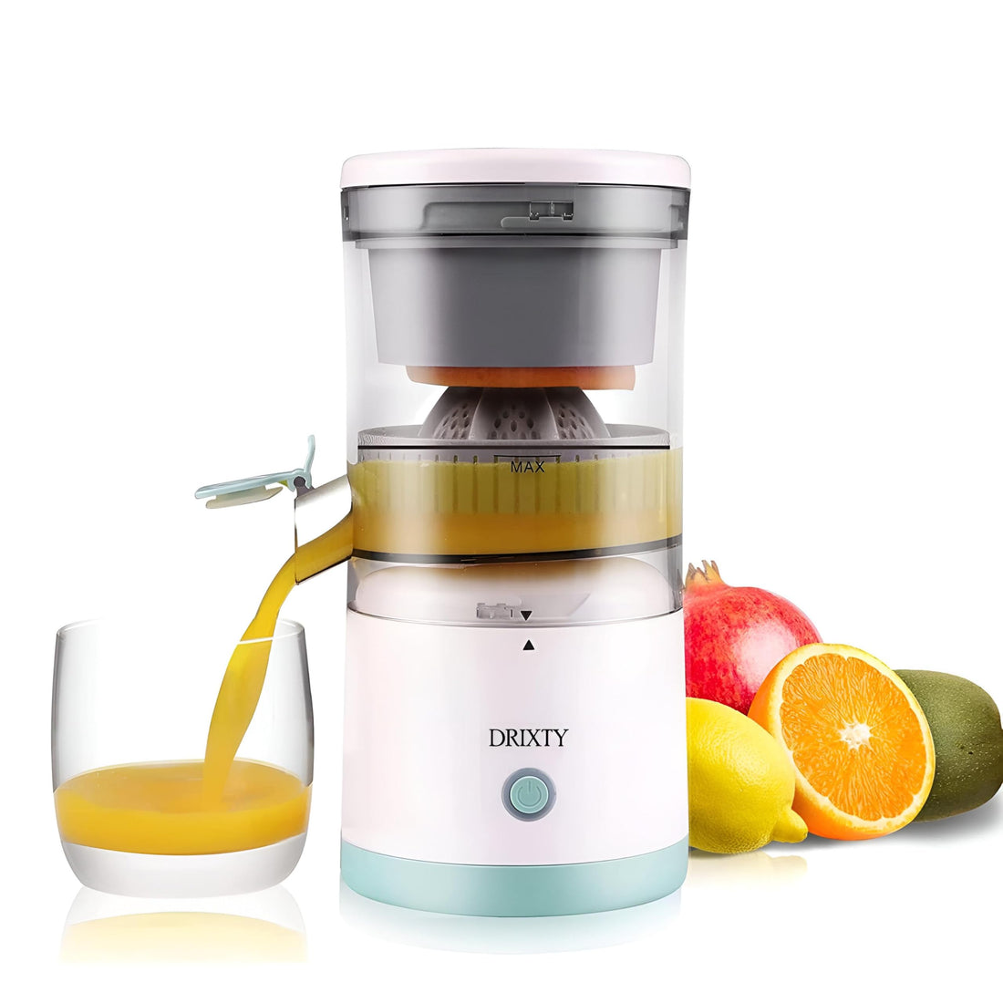 Citrus Juicer - Electric Orange Juicer with Powerful Motor and USB Charging Cable, Lemon Squeezer, Perfect for Orange, Citrus, Apple, Grapefruit, Pear.