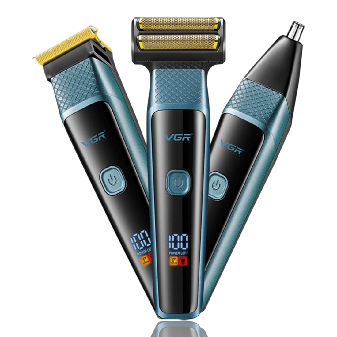 VGR V-366 3 in 1 Grooming Kit with 600mAh Lithium battery, All in one Trimmer for Men, Suitable for Face, Nose, Ear & Body Grooming, 90 min RUNTIME (Blue)