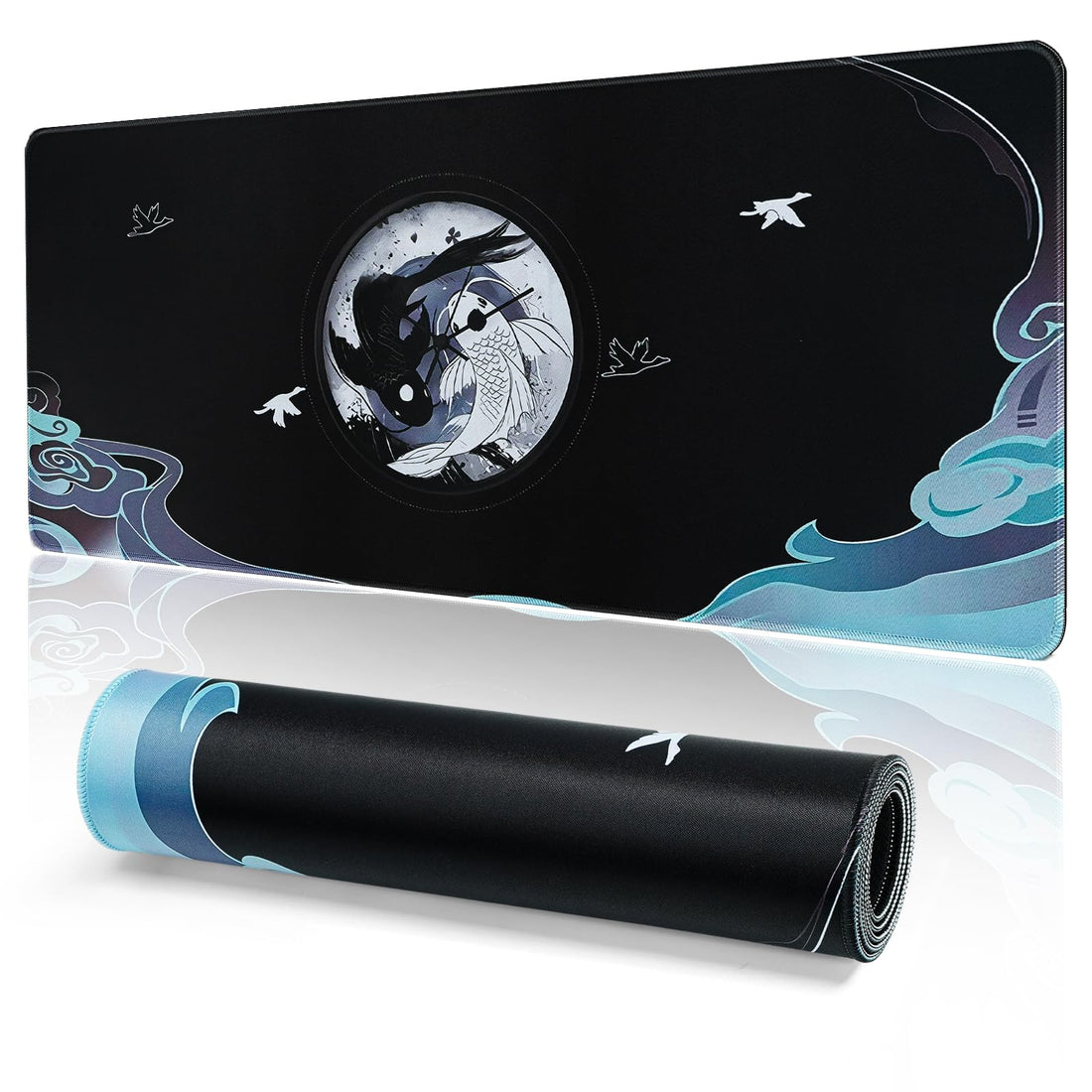ETZ Mouse Pad Gaming Large Desk Pad (31.5 x 11.8 x0.12 inch) Washable Keyboard Pad Laptop Desk Mat, Japanese Mouse Pad with Anti-Slip Rubber Base, Extended Mouse Pad for Office & Home.