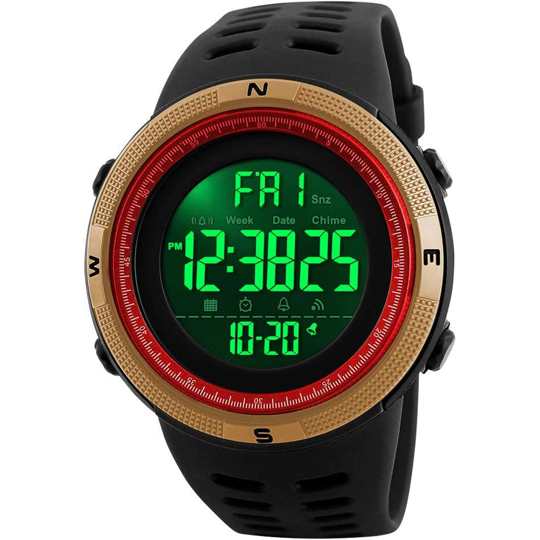 SKMEI Men's Digital Sports Watch 50m Waterproof LED Military Multifunction Smart Watch Stopwatch Countdown Auto Date Alarm