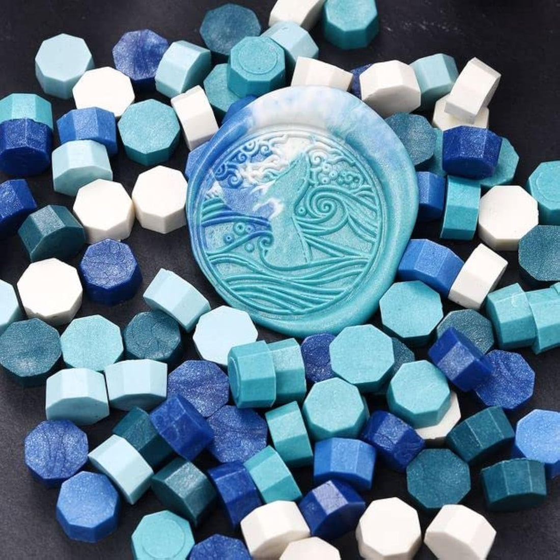 100Pcs Retro Wax Seal Color Wax Stamp Beads Scrapbook Material Wedding Invitation Birthday Party Wax DIY Art DecorSupply-100pcs