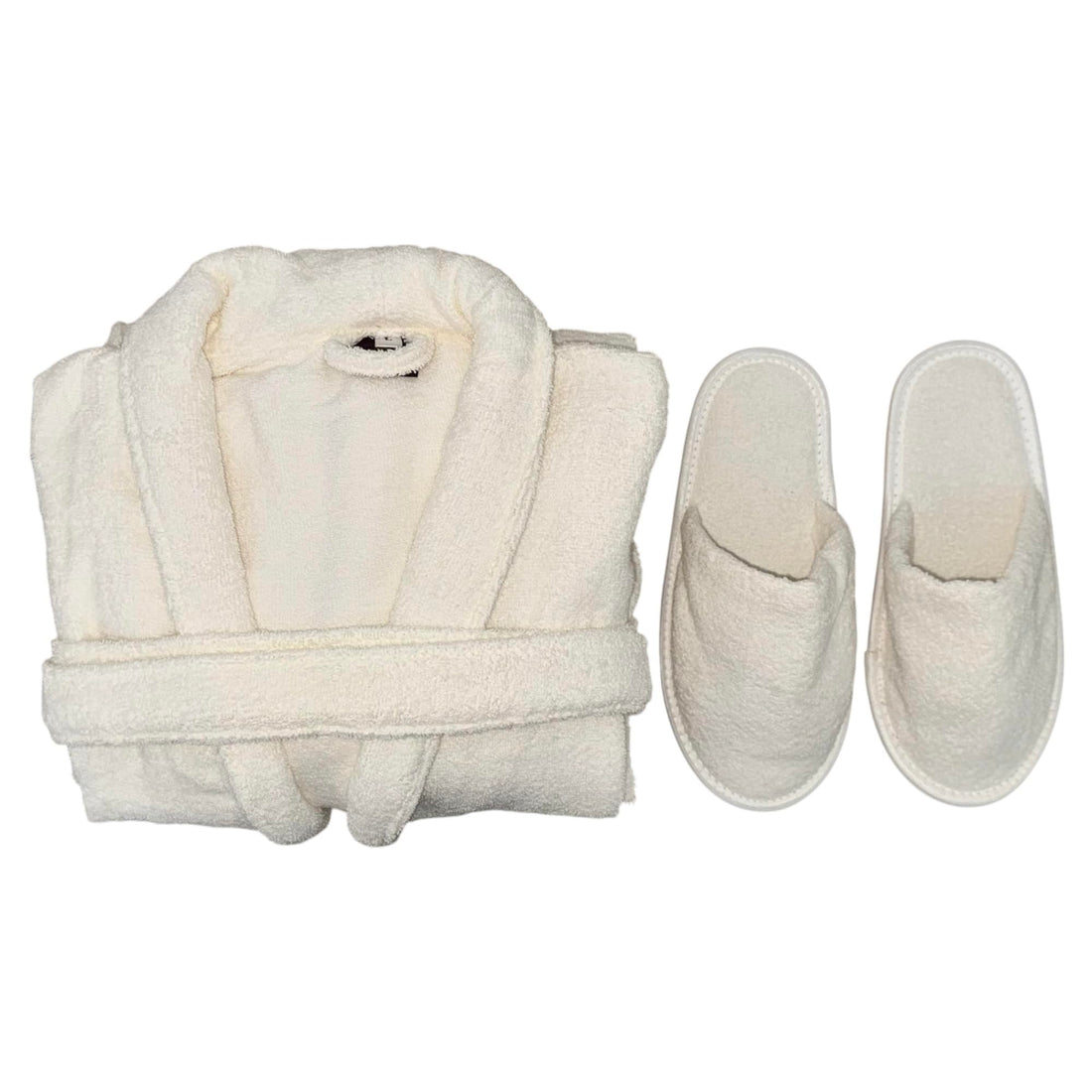 Jacquarddina Luxury Plain Bathrobe & Slipper Set with Comfortable Design, Spacious Pockets & a Belt for Men/Women (100% Cotton, Soft & Super Absorbent) for use in Spa/at Home