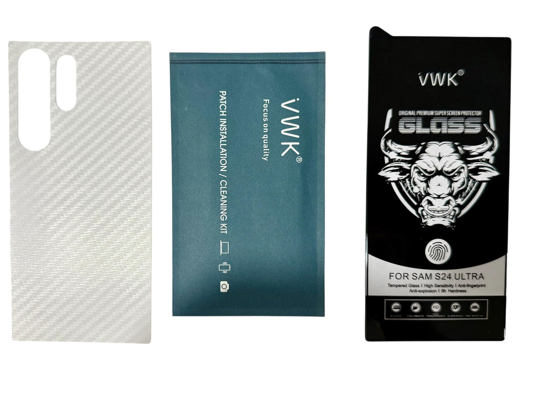 VWK 3D Full Tempered Glass For Samsung S24 Ultra Screen Protector, Clear. Please Reset Finger Print After Install The Screen Protector For Easy Use