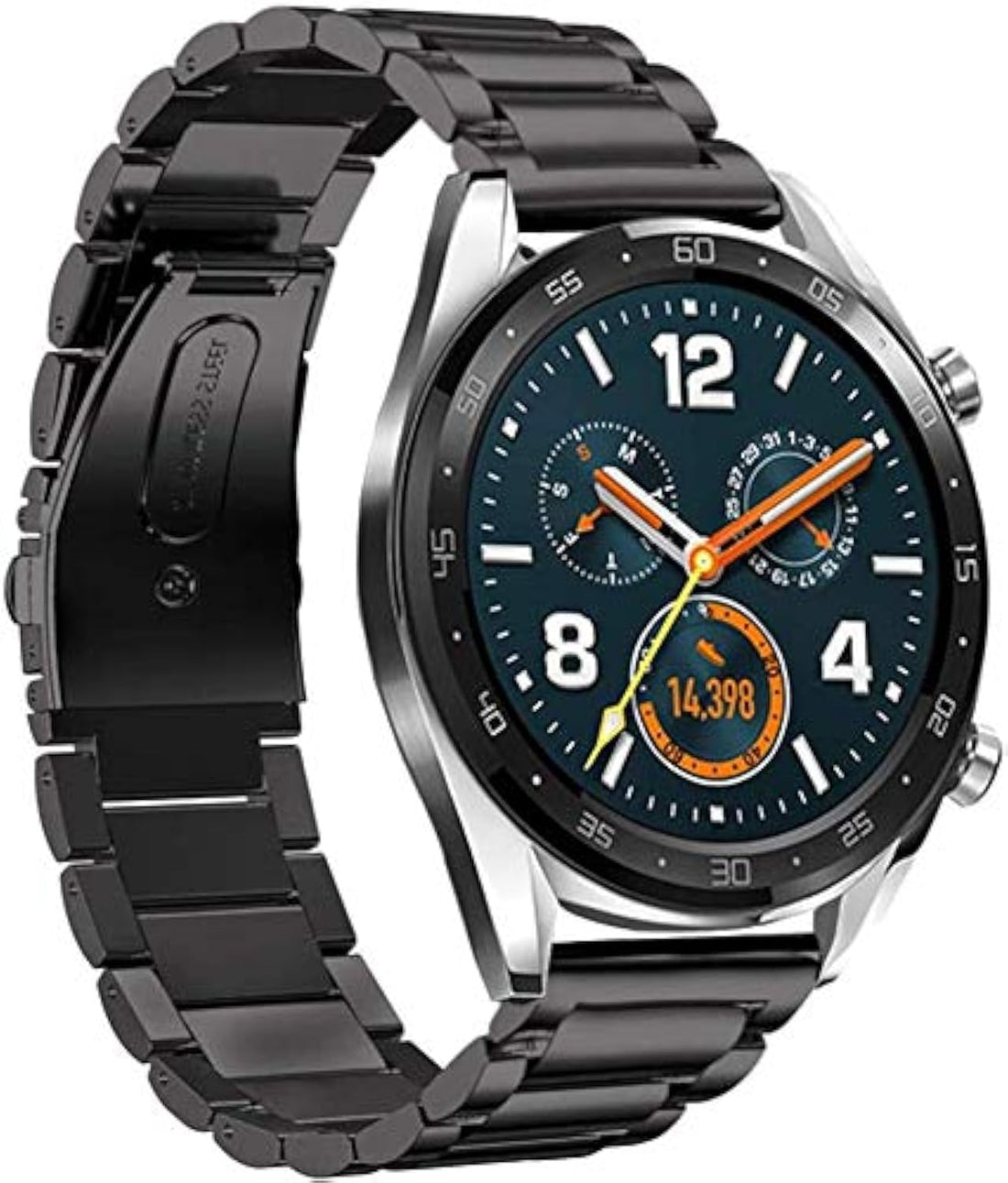 Smart Stuff Stainless Steel Metal Band For Huawei Watch GT 2 Pro Sport - Black