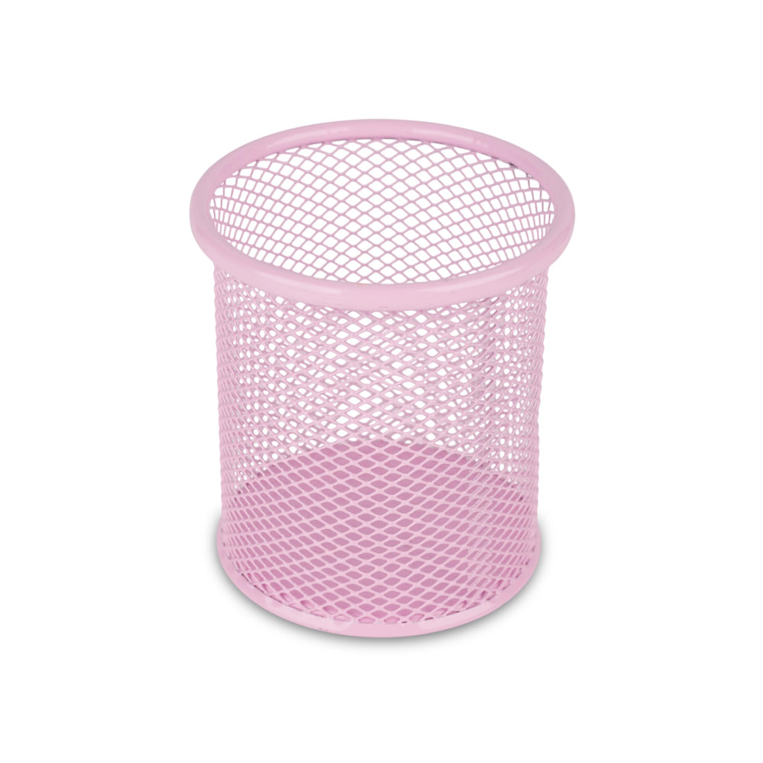 Mesh Pen Holder – Stylish Pencil Holder for Office Desk, Makeup Brush Organizer, Multipurpose Metal Pen Holder for Study Table & Workstation | Pink