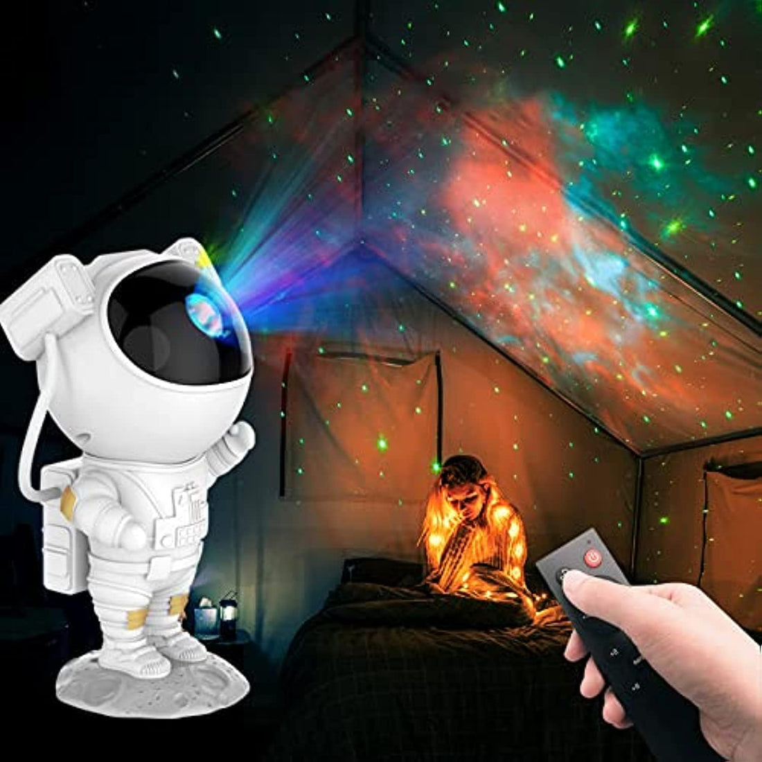 Kids Galaxy Star Led Projector Night Light with Timer Remote Control and 360°Adjustable Design Nebula Galaxy Projector for Children Adults Baby Bedroom Car Party Decoration and Game Rooms (Astronaut)