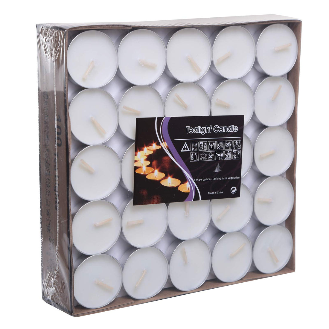 Tea Light Candle (100 Pieces, White, 2724442095810)