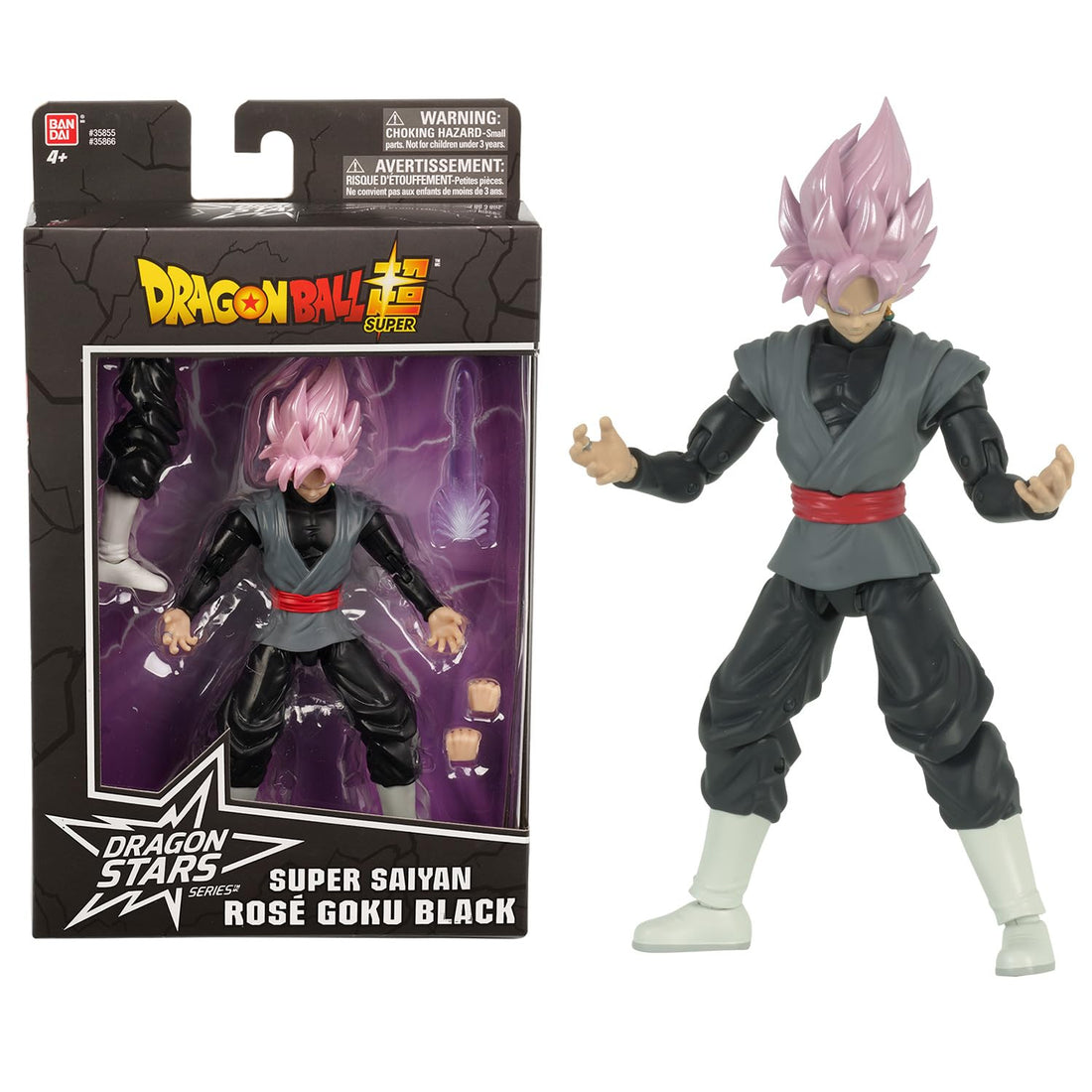 BANDAI Dragon Ball Super Dragon Star Figurine,17 cm Super Saiyan Rose Goku Black 35866