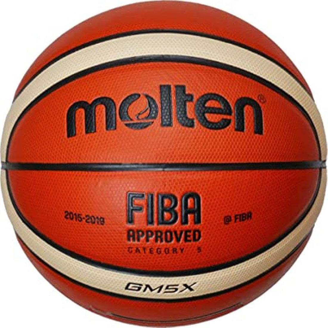 Molten GM5X Composite Leather Basketball, Size 5 - Orange & Ivory