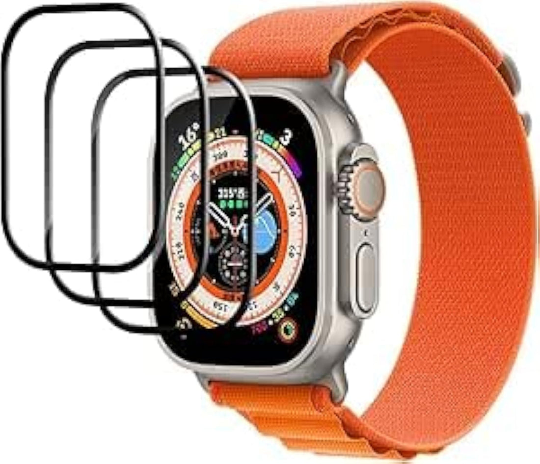 Fekra for Apple Watch Ultra 2/1 Screen Protector 49mm (2023/2022, 49 mm),HD Clear PMMA Flexible Film (NOT GLASS) Case Friendly,Max Coverage Screen Protector For apple Watch Series Ultra 49mm (1 Pack)