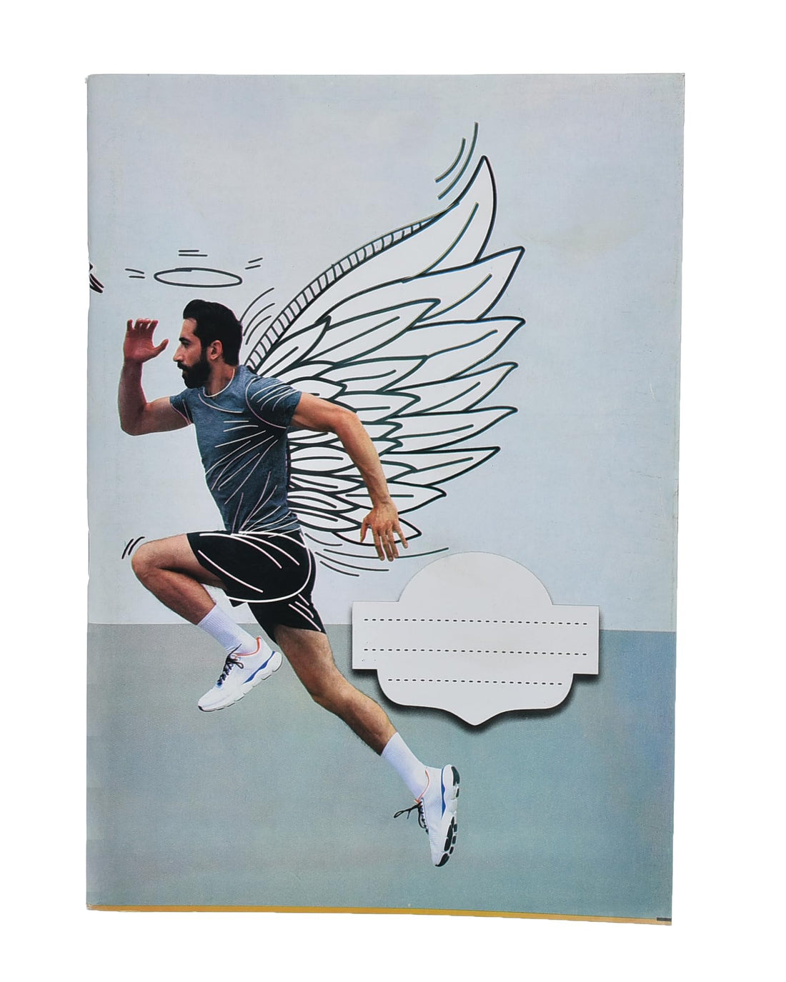 Extra Line School Notebook Stapled English 60 Sheets Sportsman Design Coated Cover 16×22.5cm Durable and Ideal for Students