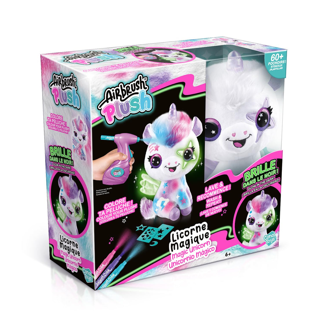 Airbrush Plush Glow In Dark (Magic Unicorn)