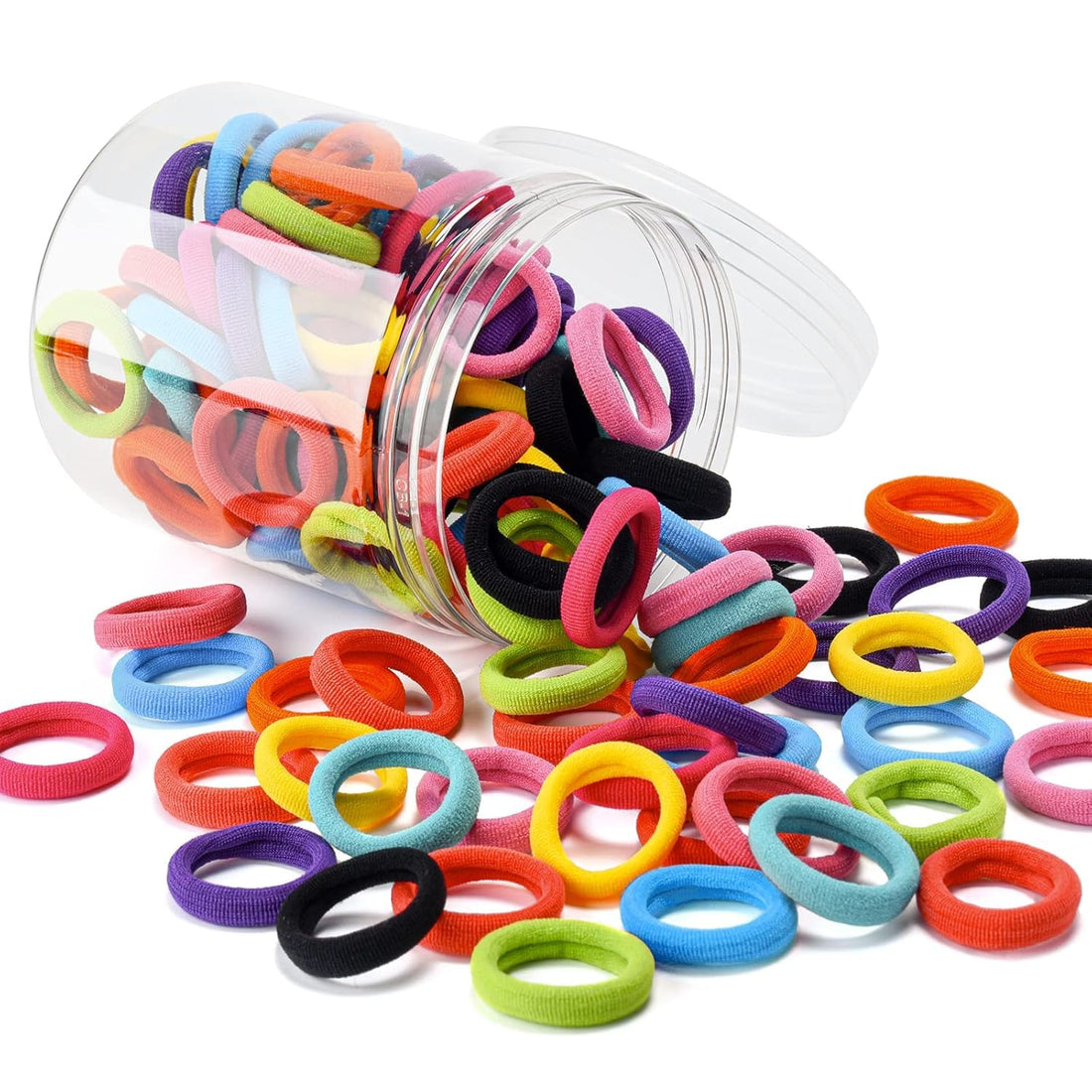 Baby Hair Ties, Elastic Hair Bands Small Hair Ties for Girls Rubber Bands Elastic Ponytail Holders. (Multicolor)
