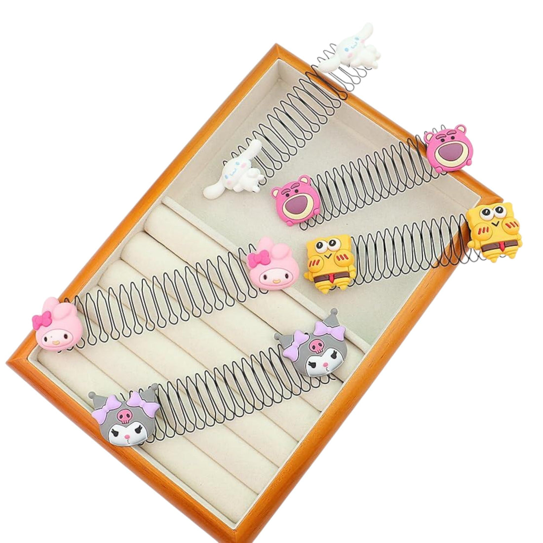 ZonShop 6 Pcs Magic Hair Clips for Kids Cute Animal Hair Clips Elastic Hair Comb High Elasticity Bun Ponytail Holder Safe Hold Light Comfortable Easy to Use