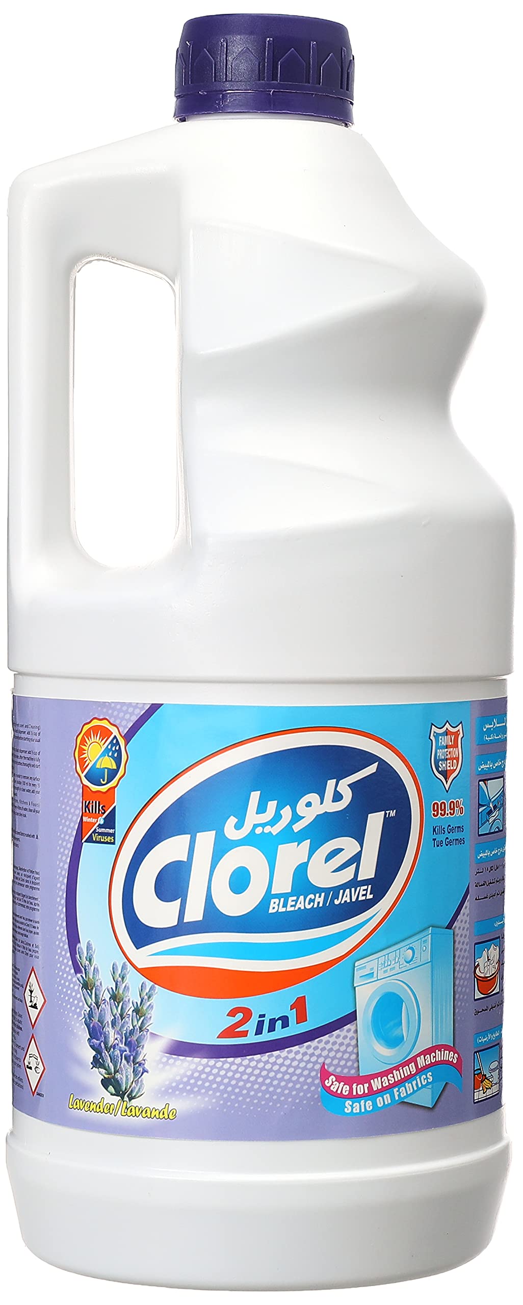 Clorel liquid bleach for front load - 2 kg, lavender