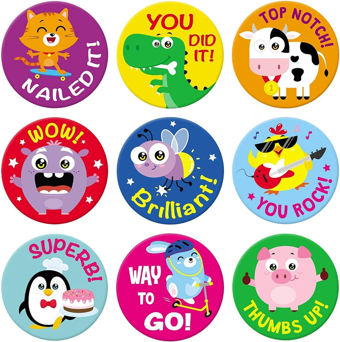 Candy Orange Stickers for Teachers Number 1008 Kids Stickers in 9 Designs.Colors 1" On Circle Sticker.Teachers Supplies Students Promotional Printing Upto Date Egypt 01222143812