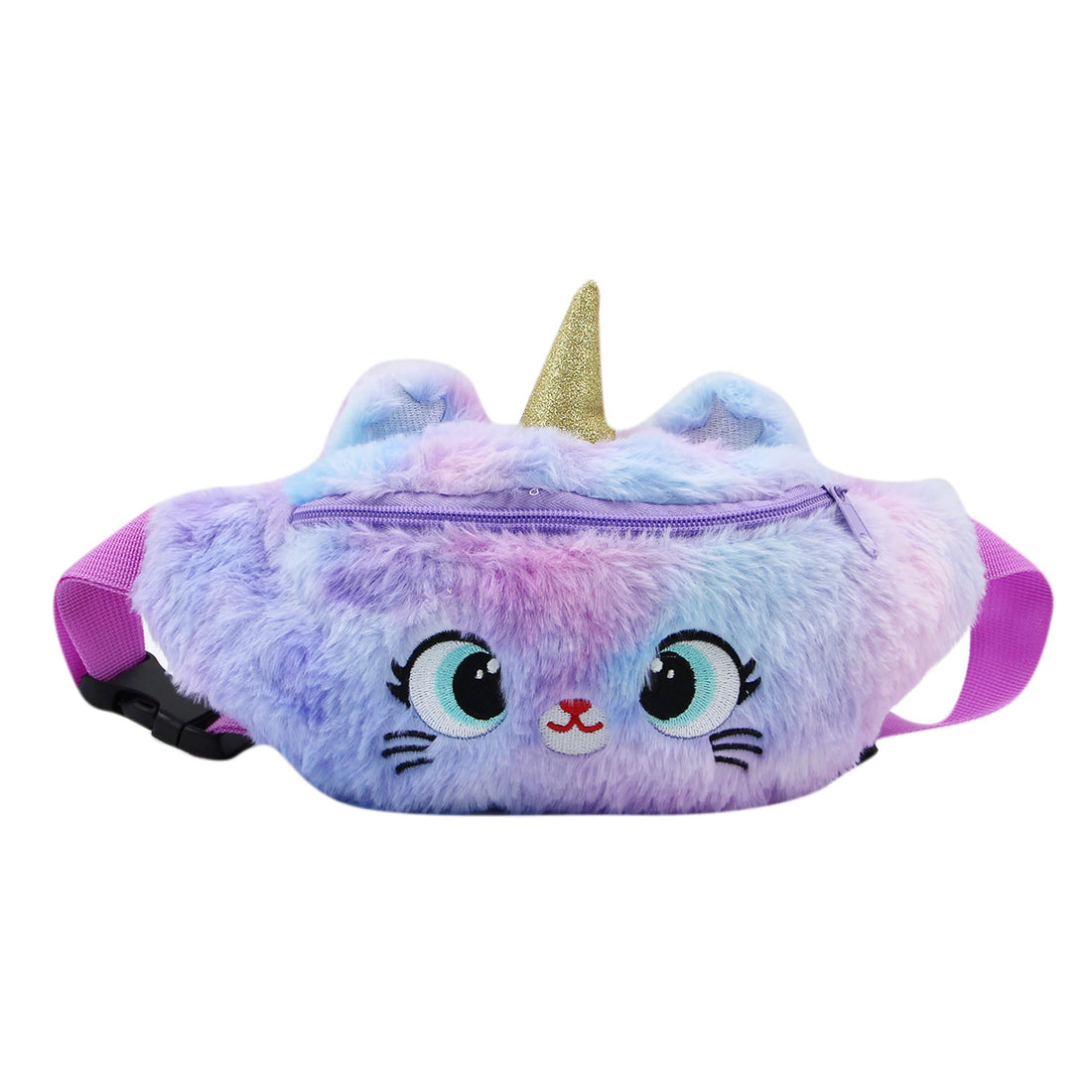 BOLLEY JOSS Girls Boys Waist Pack Cute Cartoon Panda Fanny Pack Glitter Sequins Small Causal Belt Bag, Purple-Unicorn, One Size, Casual