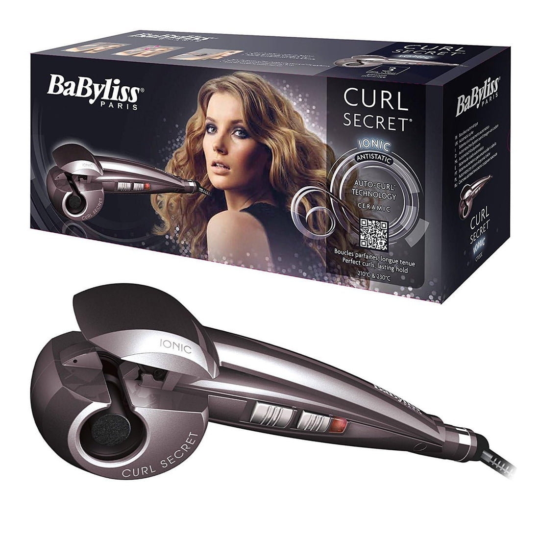 Babyliss Curl Secret Ceramic Hair Styler Curler Tongs With Auto Curl Technology – International Warranty – C1100E