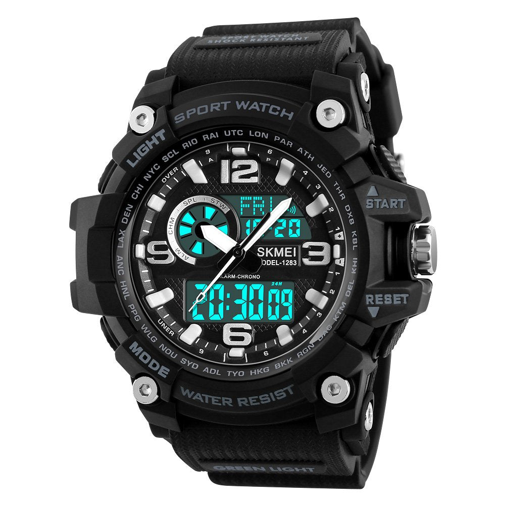 SKMEI Men's Digital Sports Watch 50m Waterproof LED Military Multifunction Smart Watch Stopwatch Countdown Auto Date Alarm
