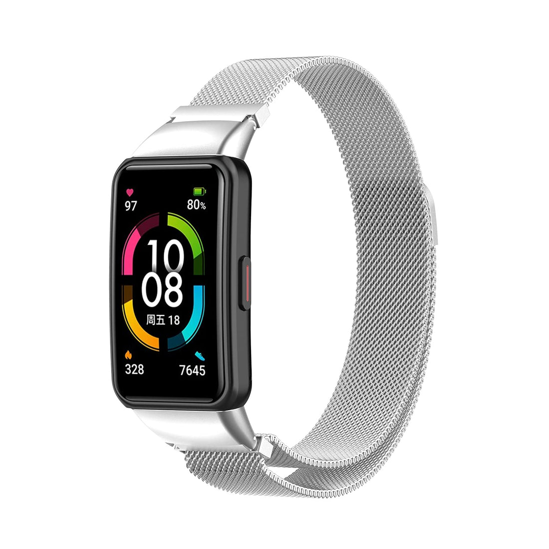 Stainless Steel Bracelet Band Replacement For Honor 6 Smart Watch (Silver)