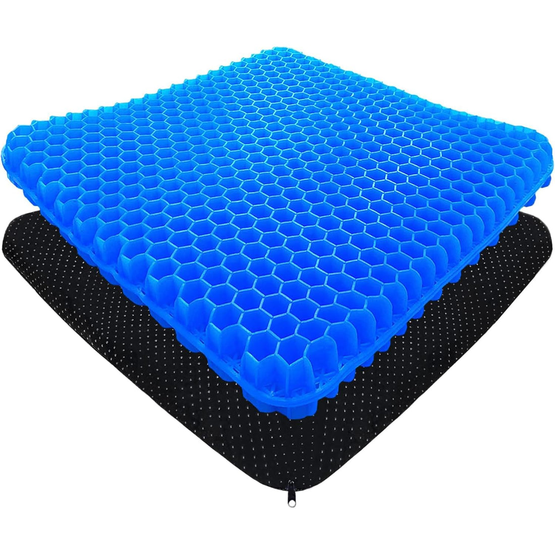 Gel Seat Cushion, Soft Sitter Honeycomb Cushion Honeycomb Coccyx Cushion with Cloth Cover Gaming and Car Seat Pads for Car Office Home Wheelchair & Chair (42x36cm)