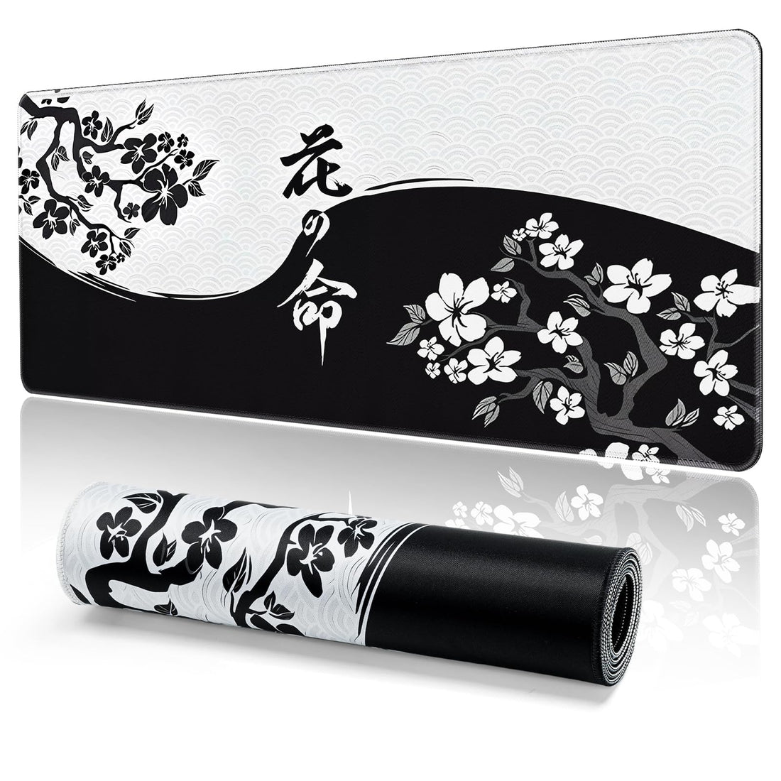 ETZ Gaming Large Desk Pad (31.5 x 11.8 x0.12 inch) Washable Keyboard Pad Laptop Desk Mat, Japanese Mouse Pad with Anti-Slip Rubber Base, Extended Mouse Pad for Office & Home