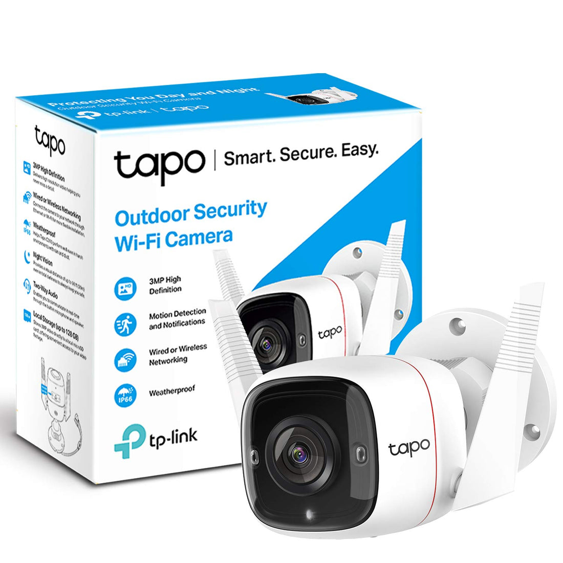 Weatherproof Security Camera with Built-in Siren and Night Vision (Tapo C310)