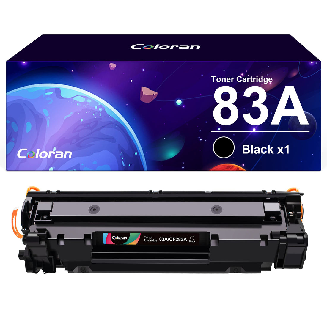 Coloran 83A CF283A Compatible with HP 83A Toner Black for HP Laserjet Pro MFP M127fw Toner MFP M125nw M125a M127fn M127fs M225dn M225dw Pro M201dw M201n (Black, Pack of 1)