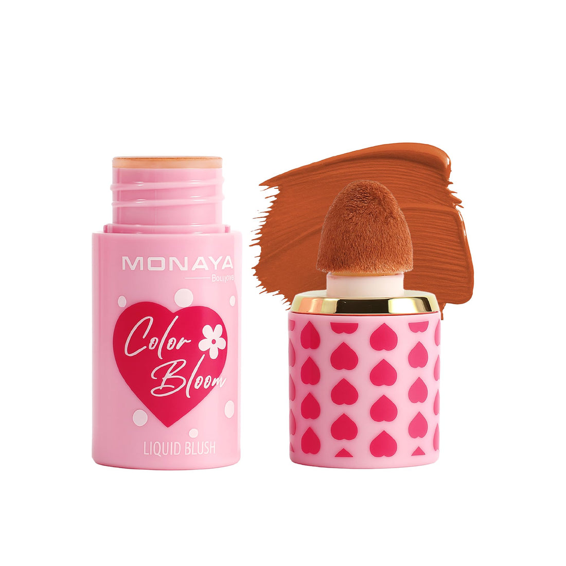 Monaya S004 Color Bloom Liquid Blush Makeup for Cheeks Matte Finish (S208#)
