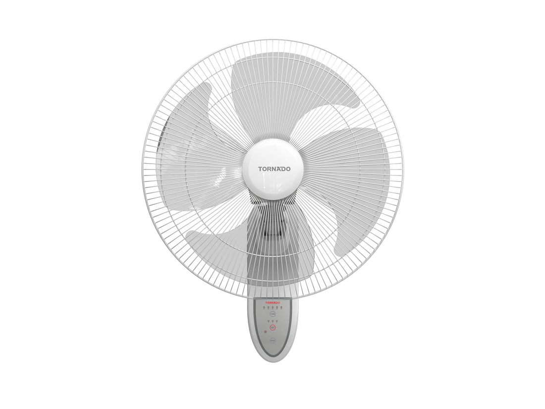 TORNADO Wall Fan 18 Inch 4 Blades Remote White EPS-18RW