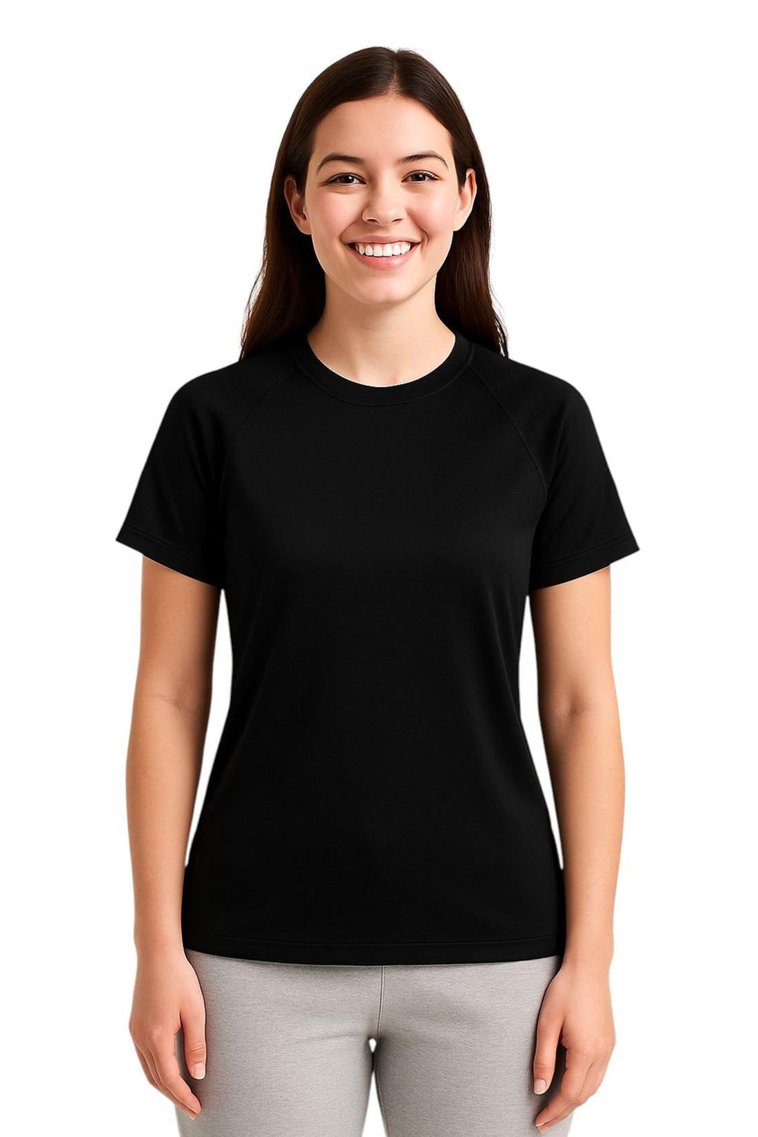 MIZA Women's Sports T Shirt Soft Elastic Material Workout Gym Fitness Fashion Summer Lightweight Girls Women
