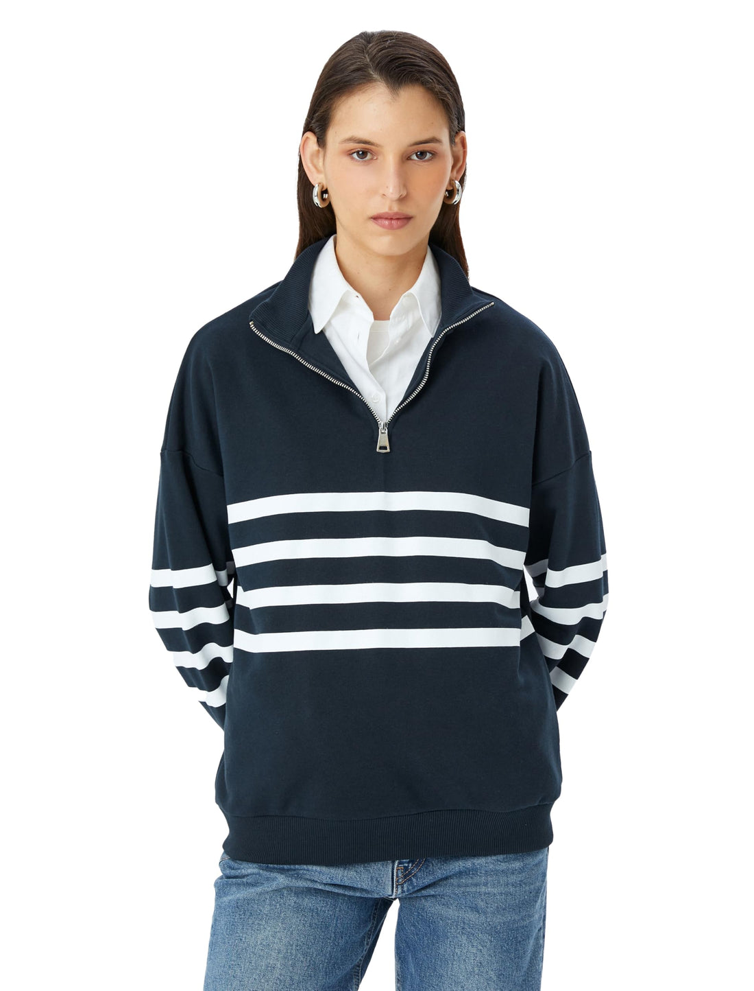KOTON womens Oversized Sweatshirt Sweatshirt