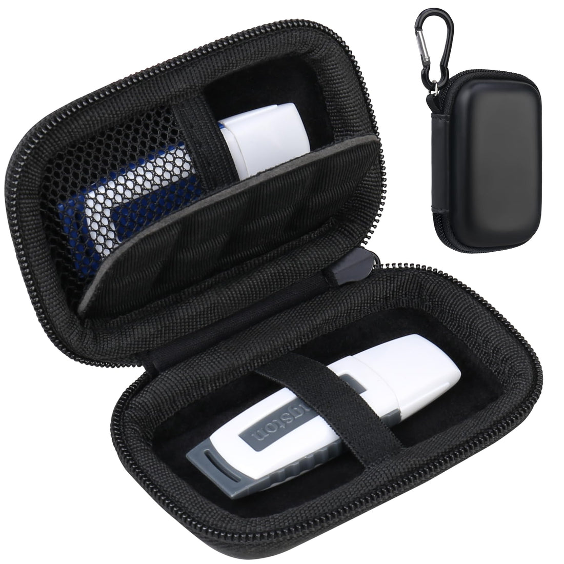 Lacdo USB Flash Drive Case, USB Storage Case, USB Holder Storage Bag, Thumb Drive Caes for SanDisk/Samsung USB Flash Drive USB Case, Jump Drive Case, Electronic Accessories Organizer, Black