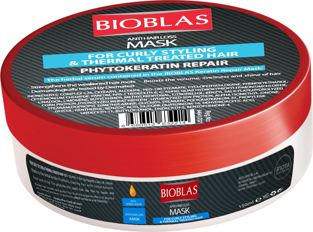 Anti hair loss mask for curly styling & thermal treated hair 150 ml