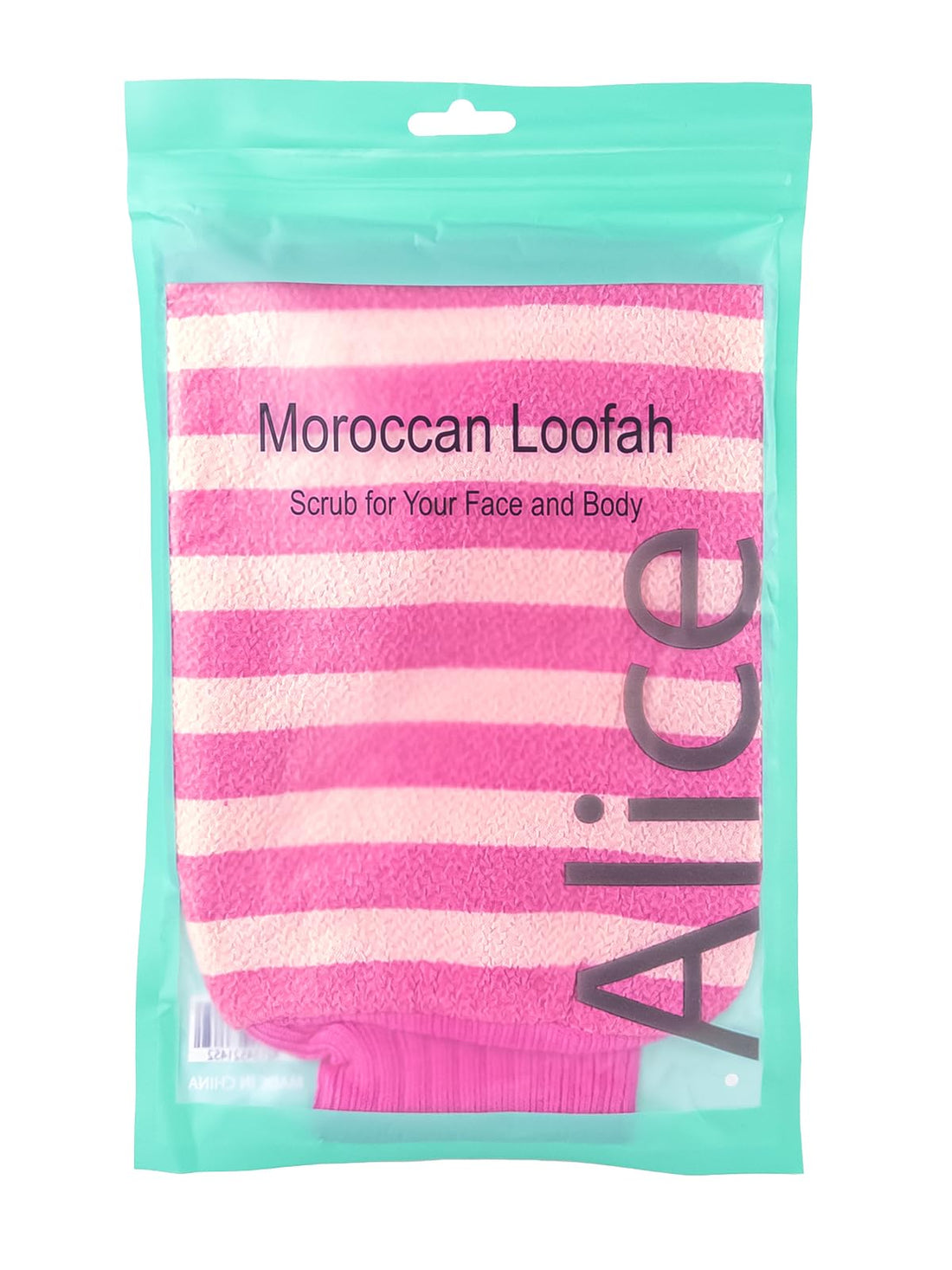 Alice - Loofah, Premium Moroccan Loofah, Scrub For Your Face And Body, Professional Exfoliating For Deep Pore Cleansing and Skin Renewal (Pink & Light Pink)