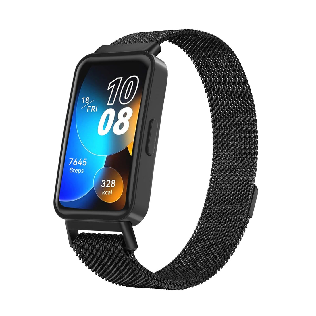 Huawei Band 8/9 Strap Replacement - Adjustable Stainless Steel Mesh Loop Wristband for Women & Men
