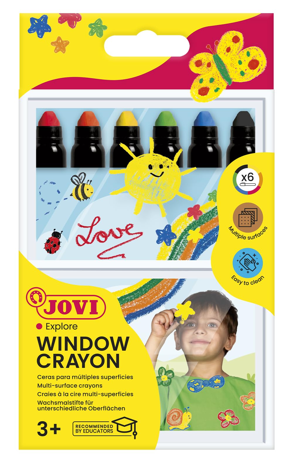 Jovi 1906 Decor Glass Round Tip Twist Crayons Set 6-Pieces
