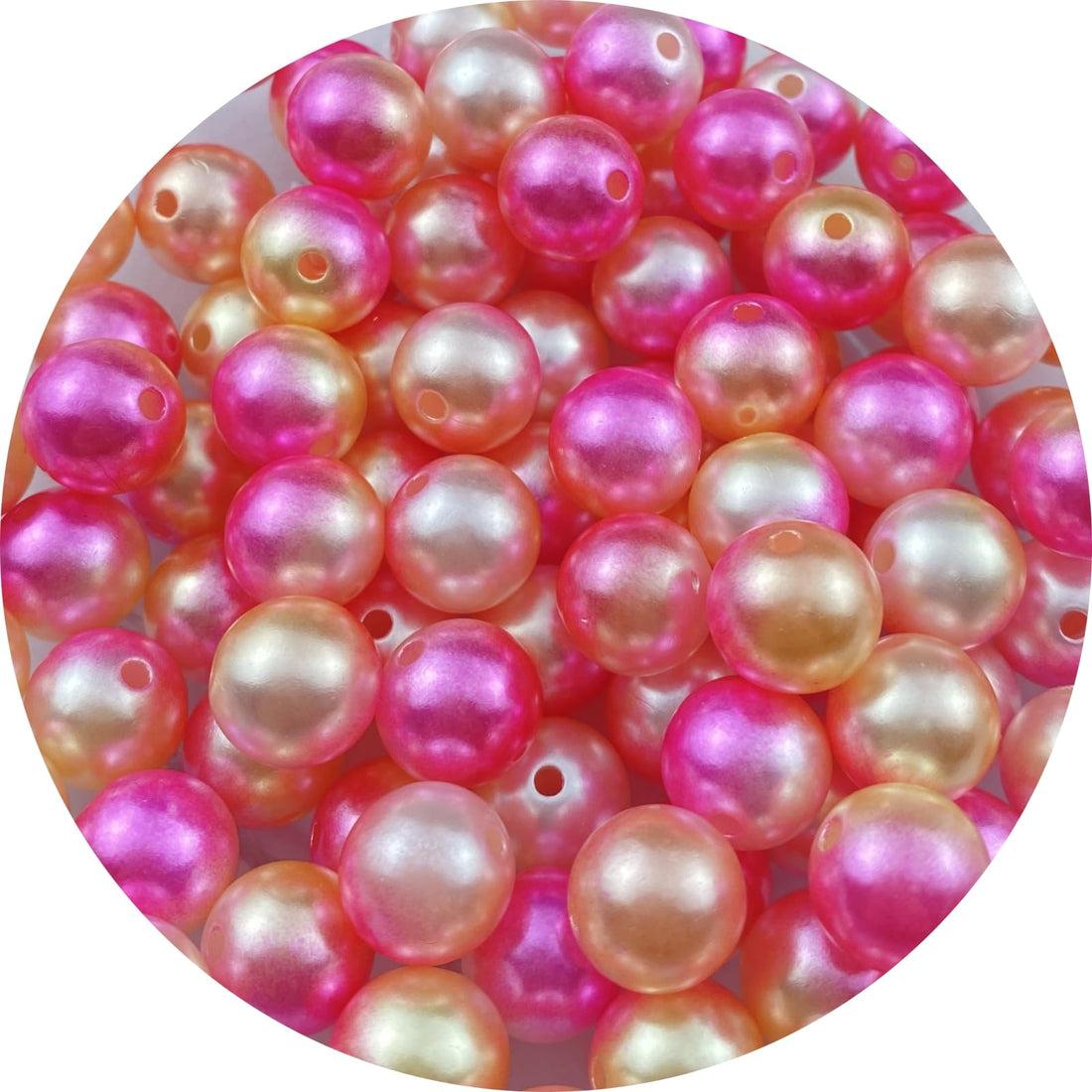 2000 Pcs Pearl Beads 4mm Craft Beads Gradient Round Spacer Loose Beads for Earring Bracelet Necklace Key Chains Jewelry DIY Craft Making Decoration and Vase Filler(Light Orange Pink)