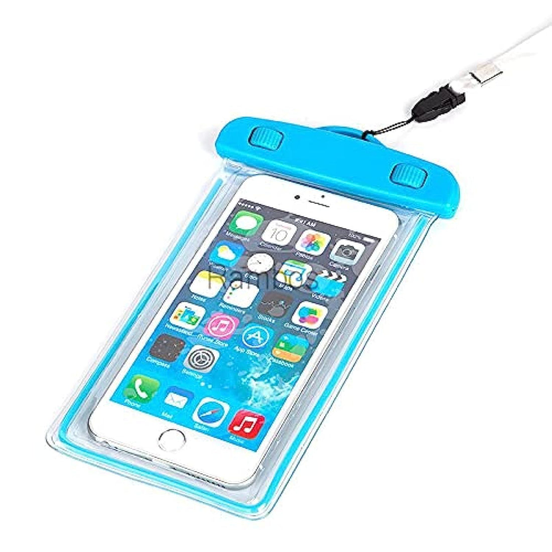 Other Waterproof Case for 6 Inch Smartphones - Blue, Silicone, Aquatic, Space Pattern