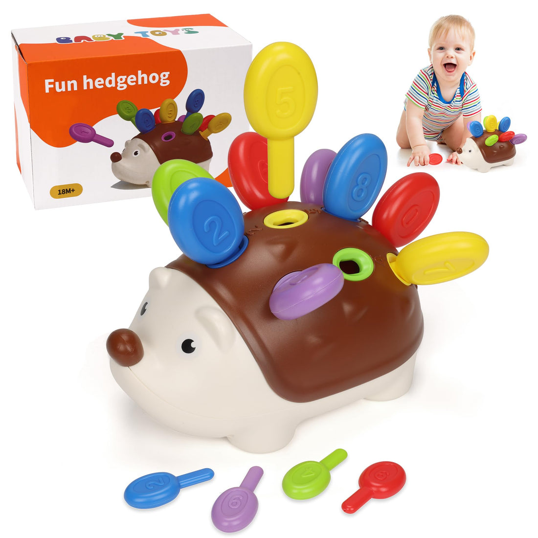 Montessori Toys Babies 1 Years, Toys Kids 2 3 4 Years, Baby Sensory Toys, Motor Skills Toys Counting and Color Recognition Educational Games Kids 6 9 12 Months